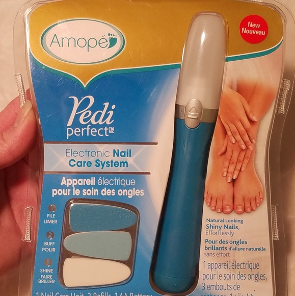 NWT Amopé Pedi Perfect Electronic Nail Care System + 2 Refill pkgs! - Picture 4 of 16